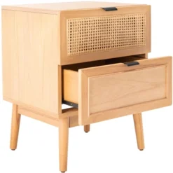 Safavieh Baisley 2-Drawer Rattan Nightstand in Natural Finish -Safavieh Furniture GUEST 26d95556 edd0 4ced b4f3 4320331d903d
