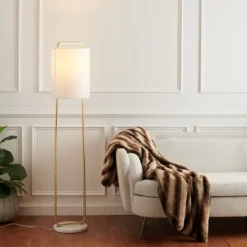 Safavieh Giulia 63" Floor Lamp - Gold & White Marble Finish -Safavieh Furniture GUEST 274ce399 3010 4394 b960 e81e9533c17a