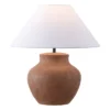 Safavieh Clay 21.75-Inch Brown Resin Table Lamp -Safavieh Furniture GUEST 27637b1c 5146 4c25 9db7 2056cf8943e6