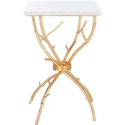 Safavieh Alexa Marble Top Accent Table with Natural Inspired Iron Legs -Safavieh Furniture GUEST 27d8f452 81d9 4ee9 92d7 1324745c2101
