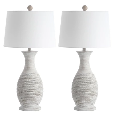 Safavieh Bentlee Table Lamp - Grey Textured Finish (Set of 2) 6 Safavieh Bentlee Table Lamp - Grey Textured Finish (Set of 2) - Image 4