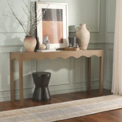Safavieh Lilith Wavy 63-Inch Console Table in Desert Brown