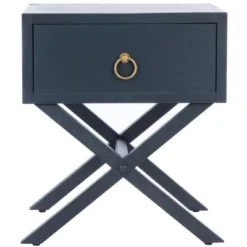 Safavieh Sadie 1-Drawer Nightstand in Navy with Gold Accents 28 Safavieh Sadie 1-Drawer Nightstand in Navy with Gold Accents -Safavieh Furniture GUEST 2ae52e37 0e6c 4a19 a2a8 6d7dbd505958
