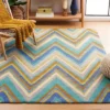 Safavieh Scarlett Collection Blue/Multi Stripes Hand Hooked Accent Rug - 2'3" x 3'9" -Safavieh Furniture GUEST 2ba886b5 54e1 47e2 85fa 86c726d99074