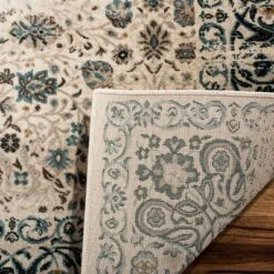 Safavieh Berkshire Collection 8'x10' Beige and Blue Floral Area Rug -Safavieh Furniture GUEST 2bdda1d7 de93 412a ab11 2ecdf0dee9f4