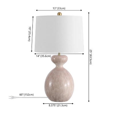 Safavieh Marialla 25-Inch Ivory Ceramic Table Lamp with Fabric Shade 6 Safavieh Marialla 25-Inch Ivory Ceramic Table Lamp with Fabric Shade - Image 4