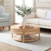 Safavieh Arvid Natural Round Rattan Coffee Table with Storage 1 Safavieh Arvid Natural Round Rattan Coffee Table with Storage -Safavieh Furniture GUEST 2e808715 4994 44a8 be21 2d86313cbeba