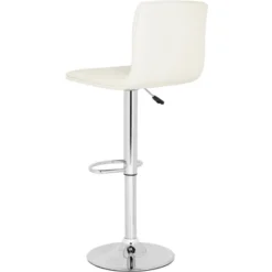 Safavieh Arissa White Swivel Bar Stool with Chrome Base -Safavieh Furniture GUEST 33e4fb4b 4a3e 4a20 a5d8 60d1210c2638