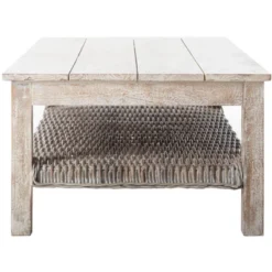 Safavieh Minerva White Wash Mango Wood Coffee Table -Safavieh Furniture GUEST 3425e910 0394 403f a836 7bf41d089abd