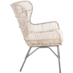 Safavieh Lenu Rattan Accent Chair with Cushion - Grey White Wash 12 Safavieh Lenu Rattan Accent Chair with Cushion - Grey White Wash -Safavieh Furniture GUEST 344a440a 34a7 4573 a6ee 467a1deb4869