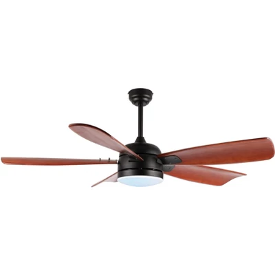 Safavieh Durden 57-Inch LED Light Ceiling Fan with Solid Wood Blades 3 Safavieh Durden 57-Inch LED Light Ceiling Fan with Solid Wood Blades
