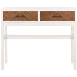Safavieh Ajana 2-Drawer Console Table with Herringbone Detail -Safavieh Furniture GUEST 35b348e1 a409 4cbc 89fd b751d48ec354