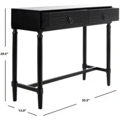 Safavieh Aliyah 2-Drawer Console Table - Sleek Black Finish -Safavieh Furniture GUEST 36108452 7fd4 4ee4 aca3 3fbc429019e9