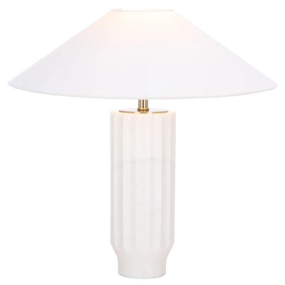 Safavieh Kori 17.5-Inch White Marble Table Lamp 3 Safavieh Kori 17.5-Inch White Marble Table Lamp