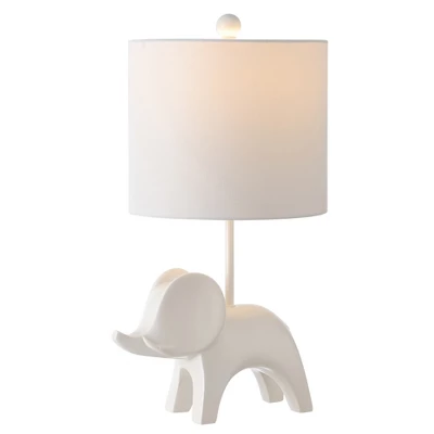 Safavieh Ellie Elephant White Ceramic Table Lamp 4 Safavieh Ellie Elephant White Ceramic Table Lamp - Image 2