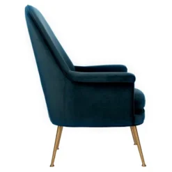 Safavieh Aimee Velvet Arm Chair in Navy with Gold Legs -Safavieh Furniture GUEST 3863e045 f180 4b7b adb6 117d9b75bd8b