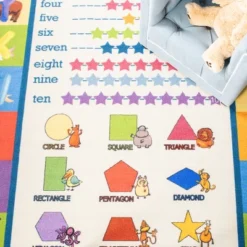 Safavieh Kids Playhouse KPH225 Interactive Power Loomed Area Rug -Safavieh Furniture GUEST 38b30231 c18e 4dce 86a5 73e7259c9503