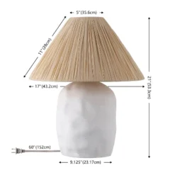 Safavieh Leola 21-Inch Table Lamp in Cream and Natural -Safavieh Furniture GUEST 3a8318e0 6d68 408c 9514 6da6da76162a
