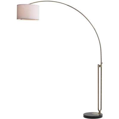 Safavieh Polaris Arc Floor Lamp with Marble Base and Cotton Shade 5 Safavieh Polaris Arc Floor Lamp with Marble Base and Cotton Shade - Image 3