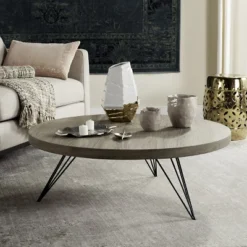 Safavieh Mansel Coffee Table - Light Oak Modern Rustic Design