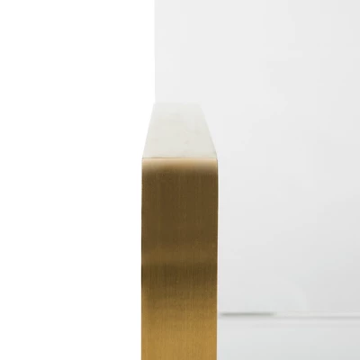 Safavieh Langston Acrylic Arm Chair with Brass Finish 8 Safavieh Langston Acrylic Arm Chair with Brass Finish - Image 6