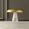 Safavieh Vaughan 10" Table Lamp - Brass Gold and White Marble -Safavieh Furniture GUEST 3c4f21db 7a01 41ba b90f ec100dc4b55a