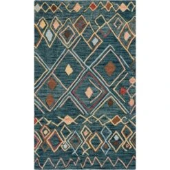 Safavieh Edythe Geometric Hooked Wool Rug -Safavieh Furniture GUEST 3c729b3e 1cc0 4275 9002 26d3409be675