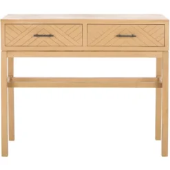 Safavieh Ajana 2-Drawer Console Table with Herringbone Detail -Safavieh Furniture GUEST 3ccd311c 0e54 4007 9fed f722ff3d79c3