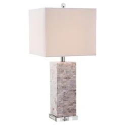 Safavieh Homer 26-Inch Natural Capiz Shell Table Lamp with CFL Bulb