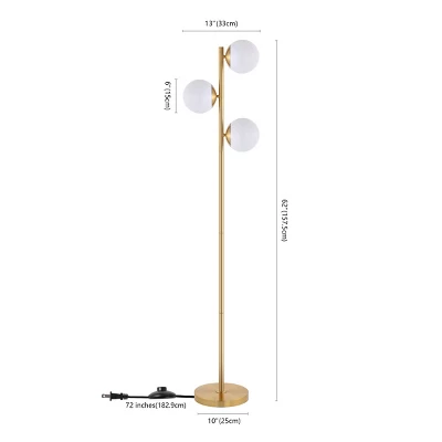 Safavieh Devlyn 62-Inch 3-Light Gold Floor Lamp with LED Bulbs 10 Safavieh Devlyn 62-Inch 3-Light Gold Floor Lamp with LED Bulbs - Image 8