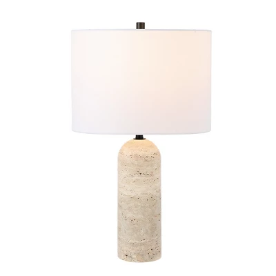 Safavieh Jolene 24-Inch Ivory Travertine Table Lamp 4 Safavieh Jolene 24-Inch Ivory Travertine Table Lamp - Image 2