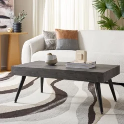 Safavieh Cedric Mid Century Modern Rectangular Coffee Table