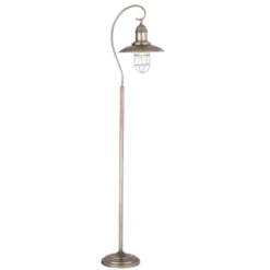 Safavieh Romelo Floor Lamp - FLL4012 Silver and Gold Metal Lamp