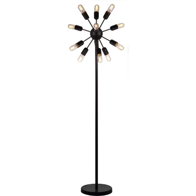Safavieh 67.5" Urban 12-Light Retro Floor Lamp with Edison Bulbs 3 Safavieh 67.5" Urban 12-Light Retro Floor Lamp with Edison Bulbs