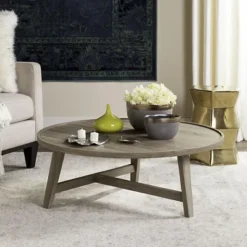 Safavieh Malone Contemporary Coffee Table in Light Grey