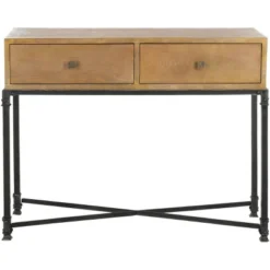 Safavieh Julian Console Table in Reclaimed Brown Ash
