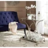 Safavieh Ignatius Bar Cart with Mirrored Glass and Forged Iron -Safavieh Furniture GUEST 4682eaed 4a98 4d61 a4bd 4024cd5ce645