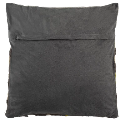 Safavieh Perris Cowhide Pillow - 20" x 20" Geometric Home Decor 4 Safavieh Perris Cowhide Pillow - 20" x 20" Geometric Home Decor - Image 2