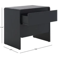 Safavieh Arsenio 2-Drawer Nightstand - Elegant Walnut Finish -Safavieh Furniture GUEST 488c3b0e 3f4e 45c8 9f7b 57e3444e0a8f