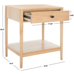 Boden 1 Drawer Nightstand - NST9202 - Safavieh -Safavieh Furniture GUEST 48cffad4 9408 4211 a10d 930650482ec1