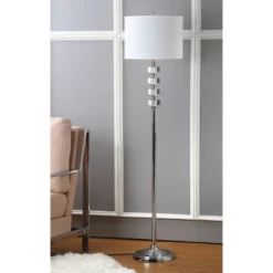 Safavieh Lombard Street 60-inch Crystal and Chrome Floor Lamp with CFL Bulb