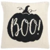 Safavieh Boo Pumpkin Cotton Knit Throw Pillow - 20x20 Natural/Black -Safavieh Furniture GUEST 494345fb c70f 4a82 af32 bc8a661ba0c9