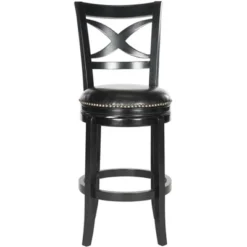 Safavieh Santino Swivel Bar Stool with Elegant X-Back Design -Safavieh Furniture GUEST 497e5e18 fdd6 492c 98b3 adbb55b9ea22