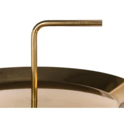 Safavieh Apollo Round Brass Top Side Table with Marble Base