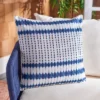 Safavieh Kenza 18-inch Coastal Indoor/Outdoor Throw Pillow, Navy/White -Safavieh Furniture GUEST 4b1489cc daaf 4847 8a2c 7e0decd55d3c
