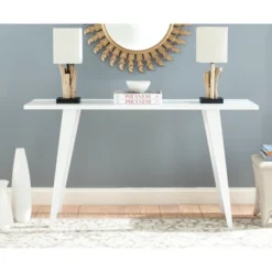 Safavieh Manny Retro Mid-Century White Lacquer Console
