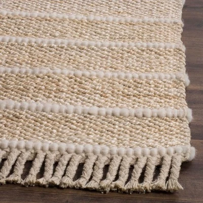 Safavieh Nita Solid Woven Rug - Hand-Woven Jute & Wool Coastal Decor 3 Safavieh Nita Solid Woven Rug - Hand-Woven Jute & Wool Coastal Decor