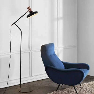 Safavieh Amia Black and Copper Iron Floor Lamp - FLL4043 4 Safavieh Amia Black and Copper Iron Floor Lamp - FLL4043 - Image 2