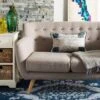 Safavieh Abena Distressed Blue and Cream Throw Pillow, 12" x 18" -Safavieh Furniture GUEST 51610f12 8024 4219 bd93 8c33fa140944