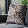 Faux Black Leopard Pillow - Leopard - 20" X 20" - Safavieh